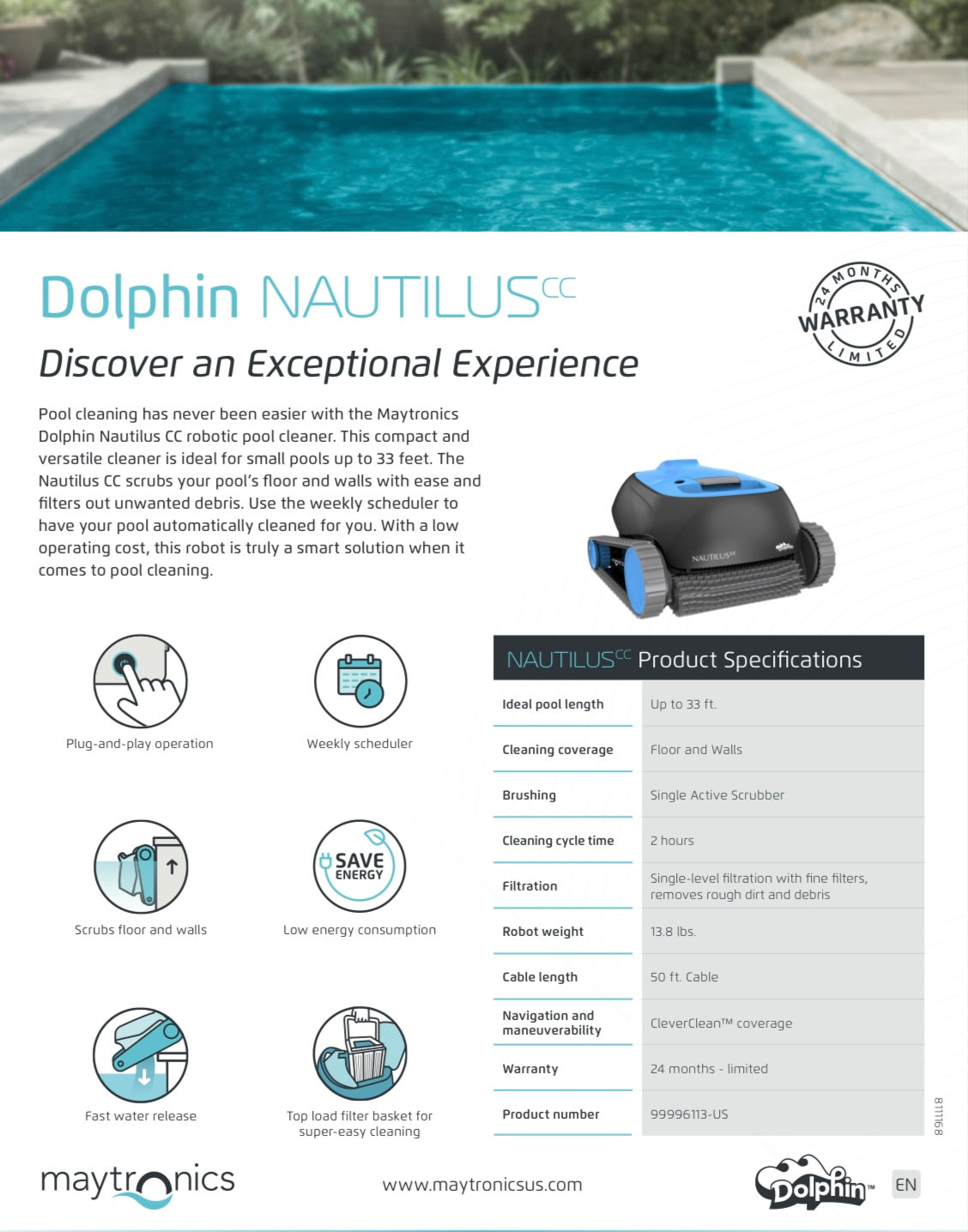 Dolphin Nautilus CC Robotic Pool Cleaner