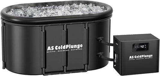 Ice Bath Chiller & Cold Plunge Tub Kit, 1/3HP Cold Plunge Chiller with Built-in Pump & Filter, Upgraded XXL 148Gal Ice Pod, Cold Plunge Tub with Water Chiller for Cold Therapy Recovery